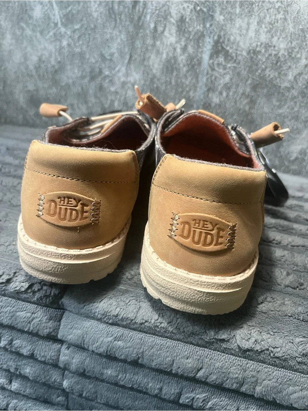 Camouflage Boat Shoes - Brown/Green by Hey Dude W 11 / M 9.5